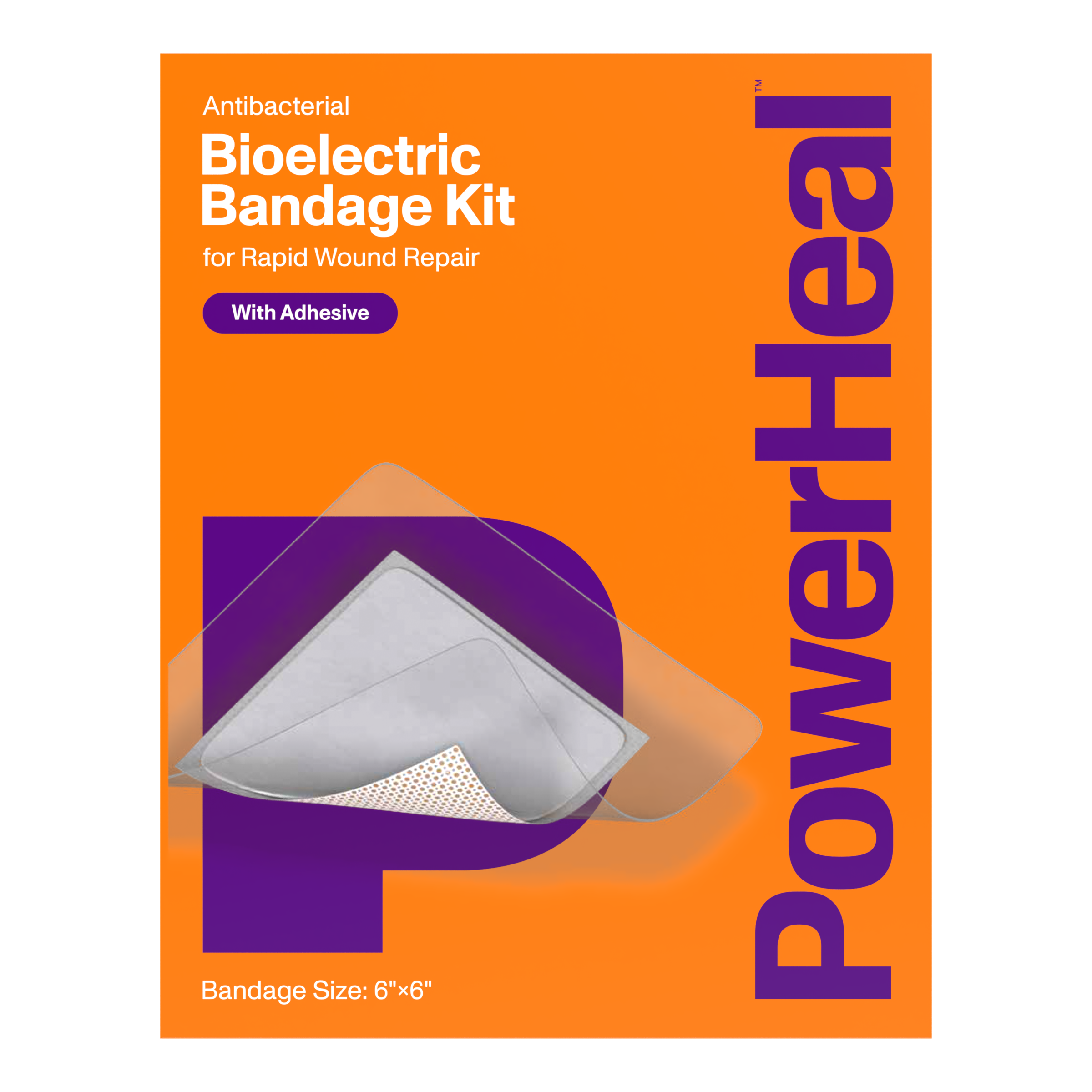 Bioelectric Bandage Kit for Rapid Wound Repair | 6.0"x6.0"