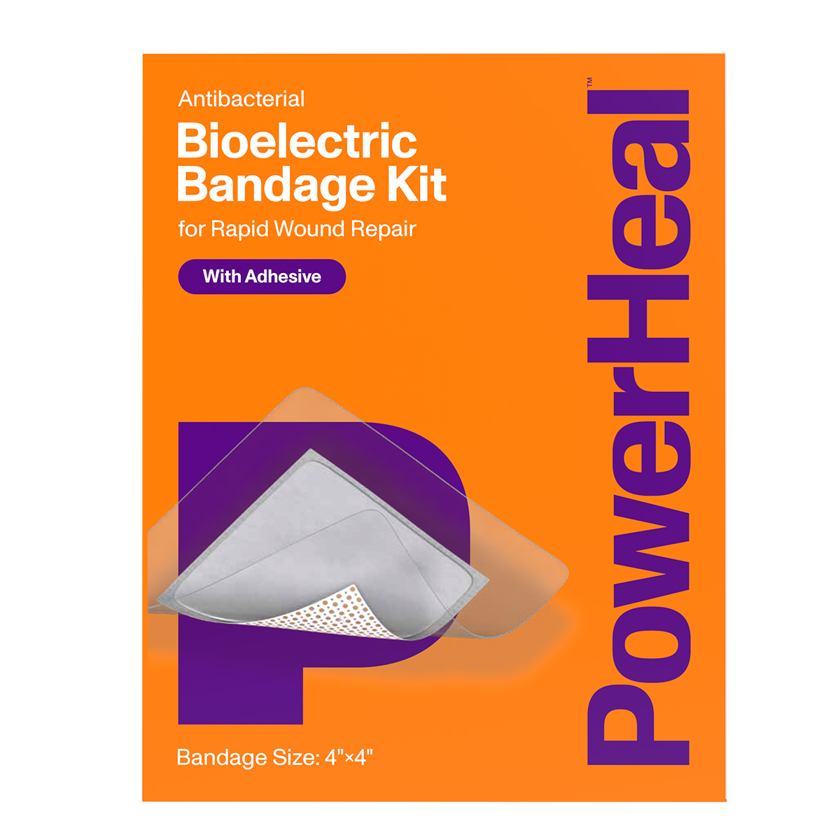 Bioelectric Bandage Kit for Rapid Wound Repair | 4.0"x4.0"