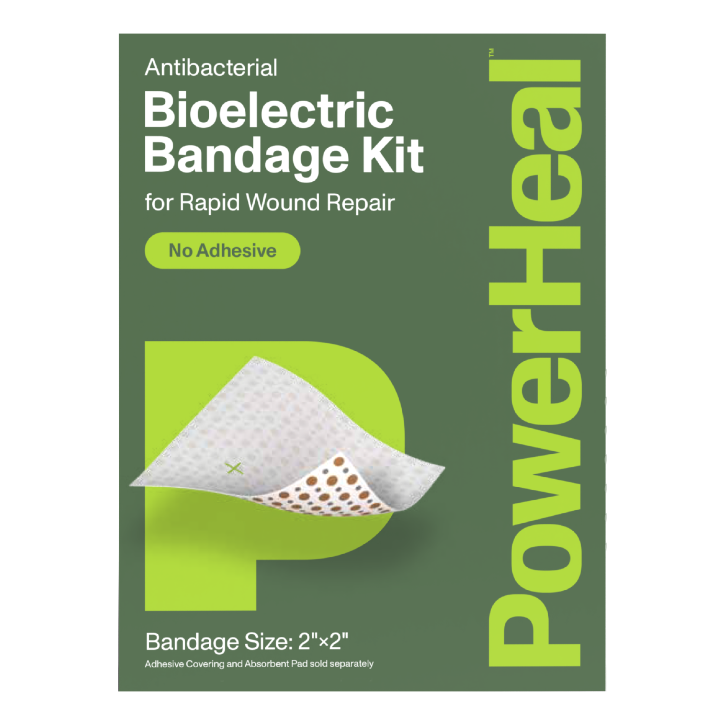 Bioelectric Bandage Kit for Rapid Wound Repair | 2.0"x2.0"